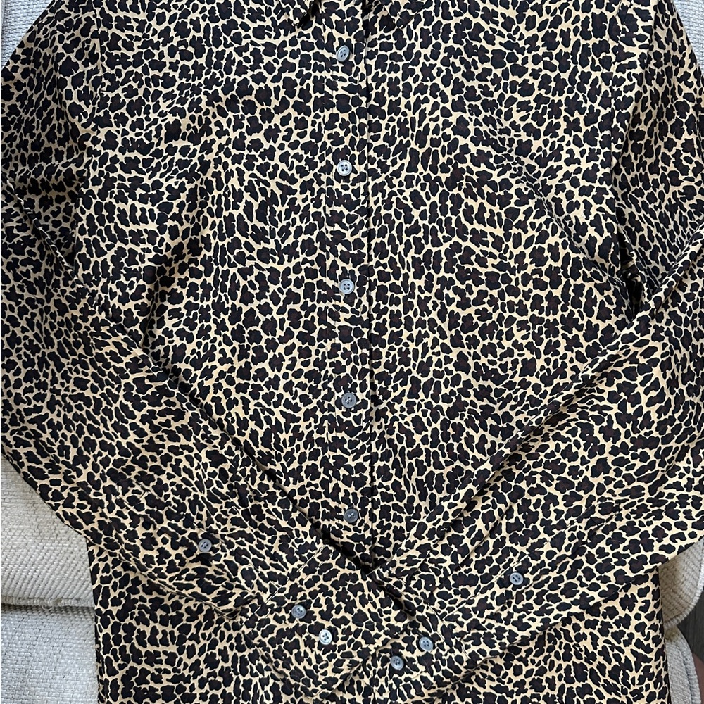 J. Crew Animal Print Shirt - button down slim fit.